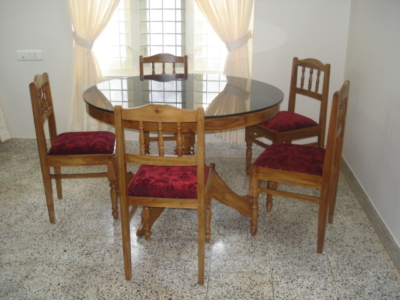 Dining Table - Ground Floor Two Bedroom Apartment, Nathans Holiday Home, Homestay in Fort Kochi