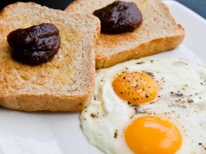 English Breakfast - Bread Toast and Eggs