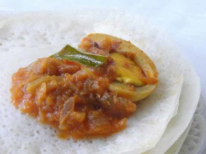 Vellay Appam with Egg or Kadala Curry